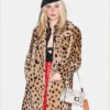 Elle Fanning Coach Spring/Summer 2027 Leopard Print Coat