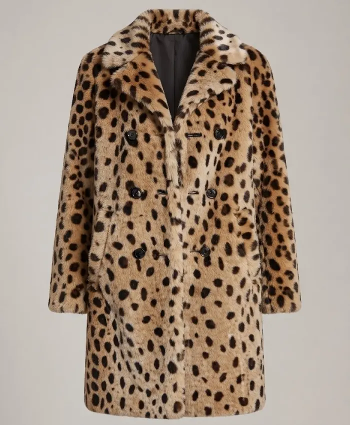 Elle Fanning Coach Spring/Summer 2027 Leopard Print Coat