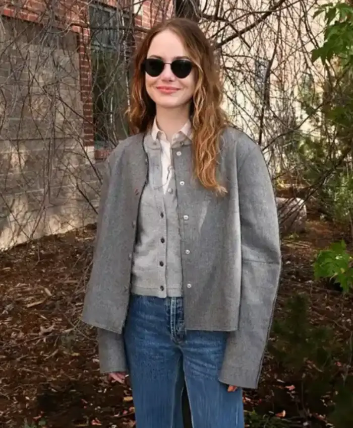 Emma Stone Telluride Film Festival 2026 Wool Jacket