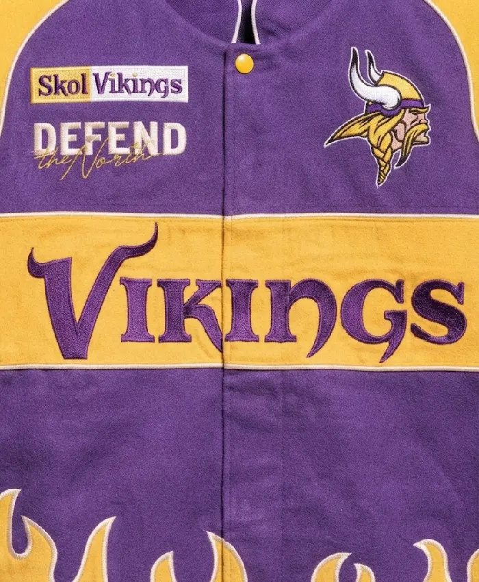 Minnesota Vikings Chalk Line Premium Racing Jacket