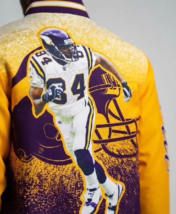 Minnesota Vikings Randy Moss Purple Satin Full-Zip Jacket