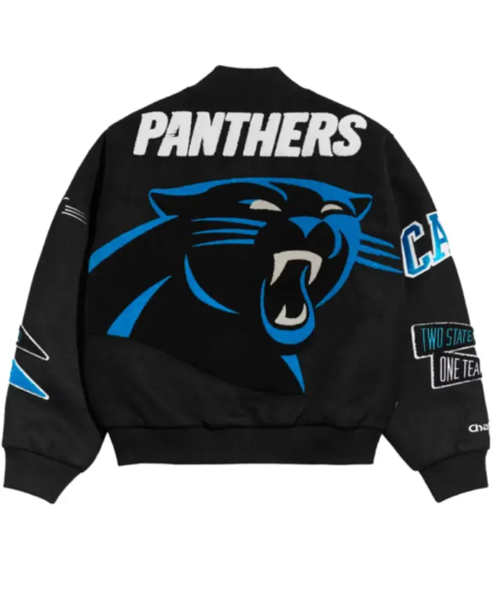 Carolina Panthers Chalk Line Pennant Varsity Jacket