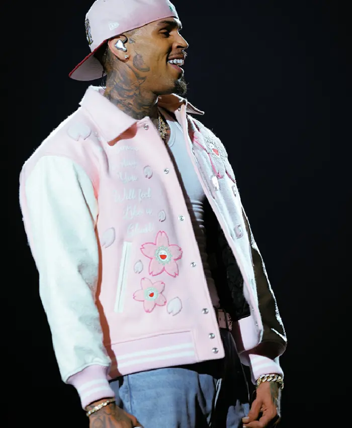 Chris Brown Cherry Blossom Jacket