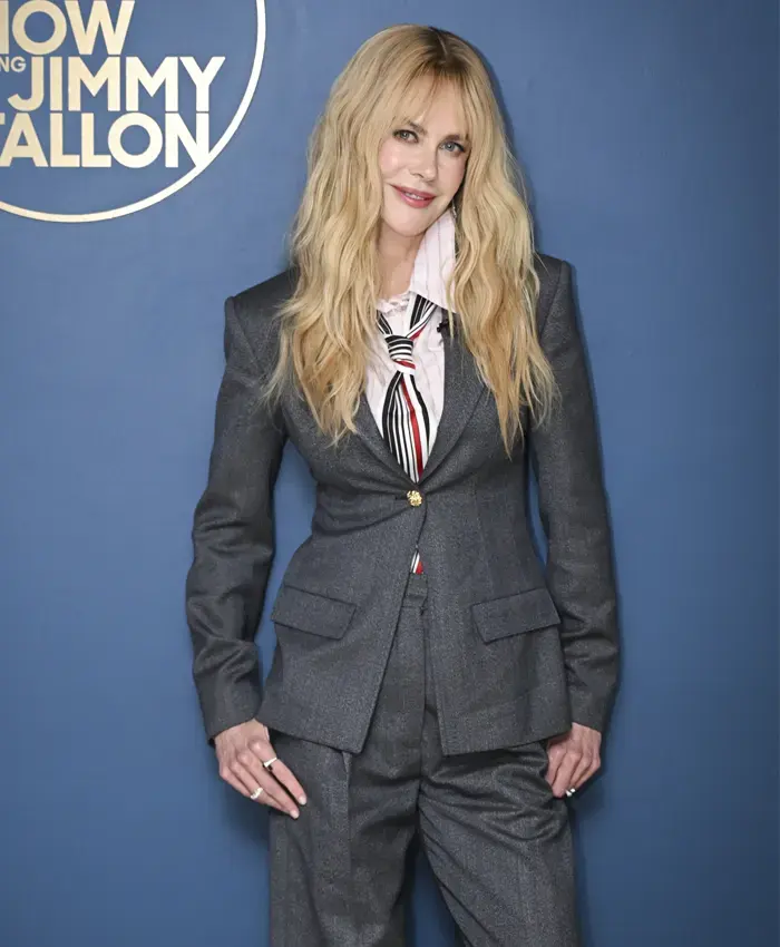 The Tonight Show Nicole Kidman Grey Blazer