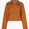 Ted Lasso S04 Margy El Sherif Brown Suede Jacket