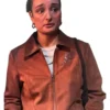 Ted Lasso S04 Margy El Sherif Brown Suede Jacket