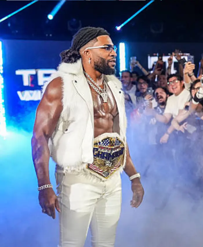 WWE Trick Williams Fur Leather Vest