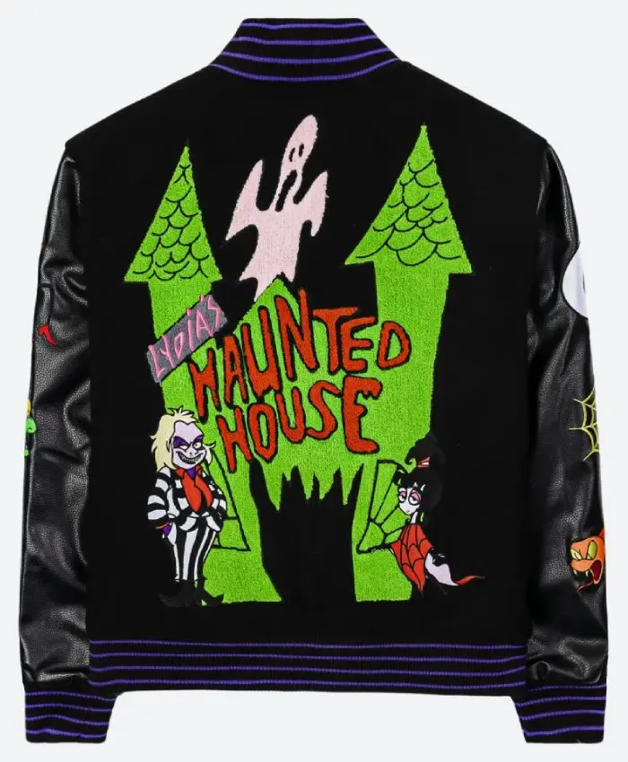 Beetlejuice Haunted House Varsity Jacket