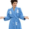 Fran Drescher The Nanny Blue Snowflake Bathrobe
