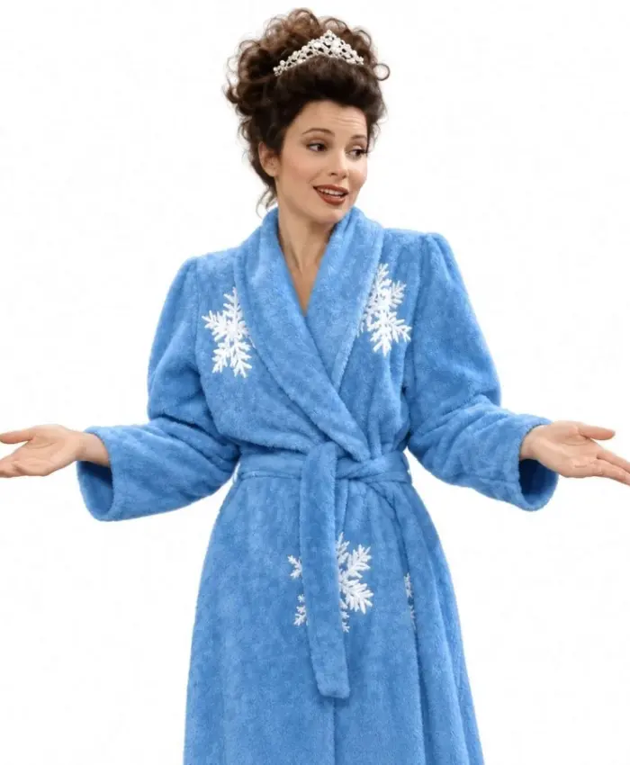 Fran Drescher The Nanny Blue Snowflake Bathrobe