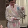 Fran Fine The Nanny White Embroidered Bath Robe