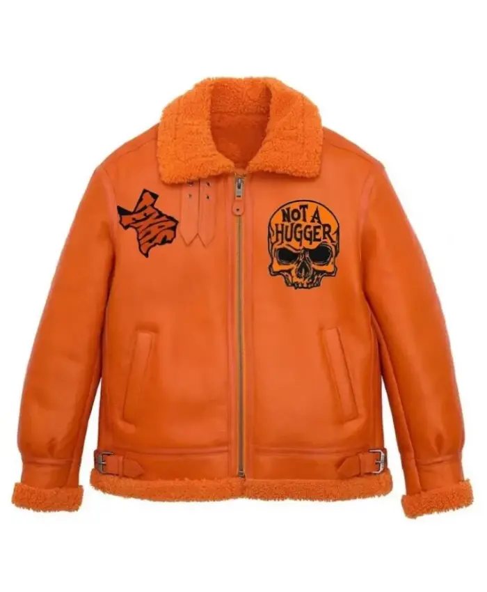 Halloween Orange Shearling Jacket