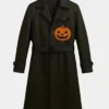 Halloween Leather Trench Coat