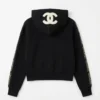 Chanel Knit Zip-Up Hooded Jacket