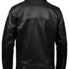 Halloween Black Trucker Leather Jacket