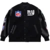 Buy New York Giants Blackout Vintage Logo Wool Jacket