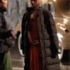 Jessie Buckley The Bride Black Puffer Coat