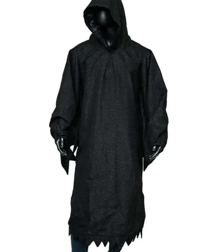 Scream 2022 Movie Ghost Black Wool Hooded Coat