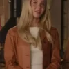 Scream 7 Isabel May Brown Leather Jacket