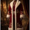 North Pole Santa Velvet Christmas Coat with Fur trim