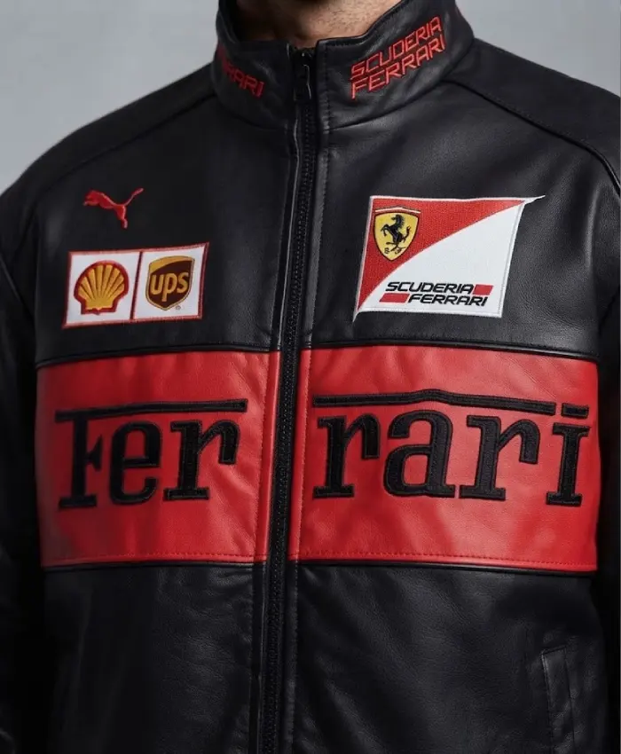 Ferrari F1 Vintage Racing Leather Jacket