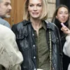Lindsay Hubbard In the City 2026 Black Leather Jacket
