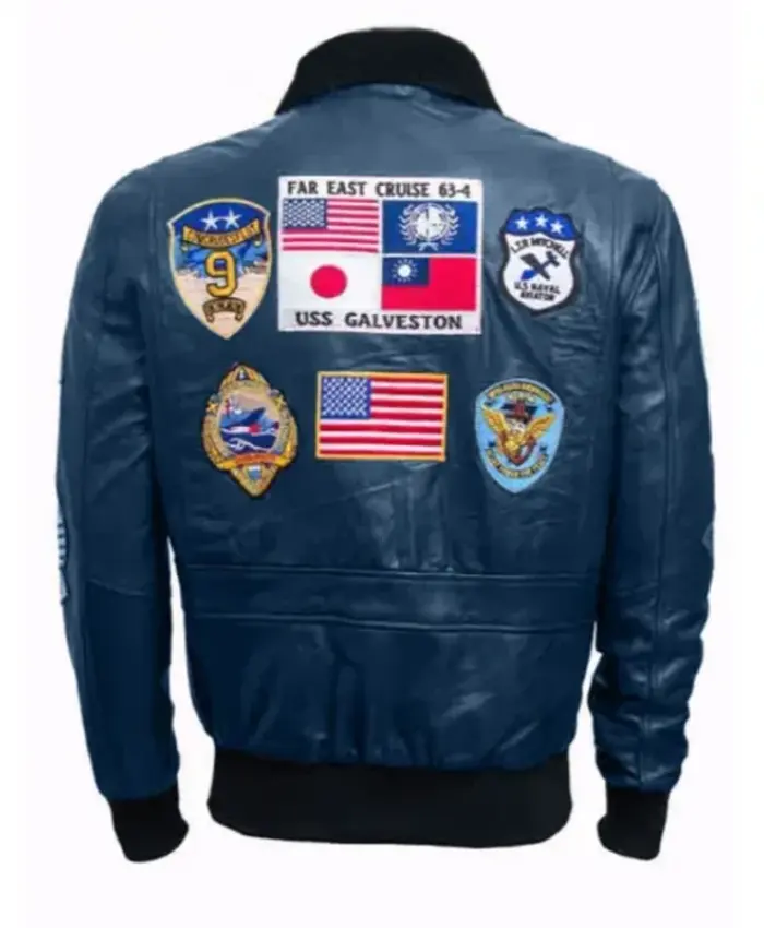 Top Gun G-1 USS Galveston Navy Blue Flight Bomber Jacket