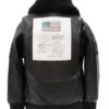 Top Gun G-1 Black Leather Aviator Bomber Sherpa Jacket