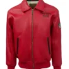 Top Gun USA Lady Lucky Red Bomber Zip Up Jacket