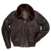 Top Gun Maverick Jon Hamm A2 Aviator Leather Sherpa Jacket