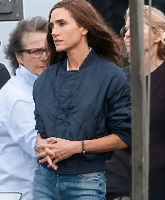 Top Gun Maverick Jennifer Connelly Cotton Quilted Navy Jacket