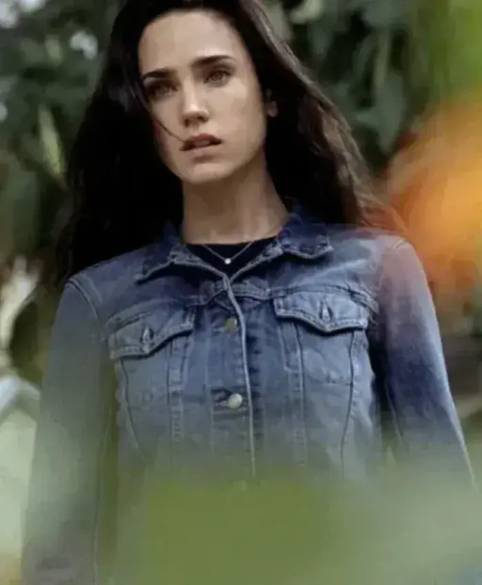Top Gun Maverick Jennifer Connelly Blue Denim Trucker Jacket