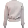 Top Gun Women’s Light Pink Cropped Vegan Bomber Leather Jacket