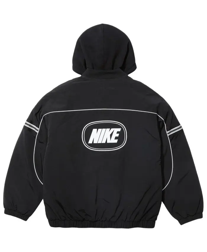 Supreme x Nike Black Nylon Hooded Jacket