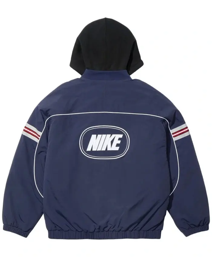 Supreme x Nike Blue Nylon Hooded Jacket