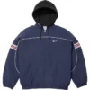 Supreme x Nike Blue Nylon Hooded Jacket