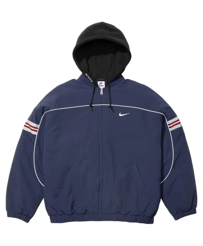 Supreme x Nike Blue Nylon Hooded Jacket
