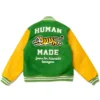 Human Made Green Letterman Varsity Jacket