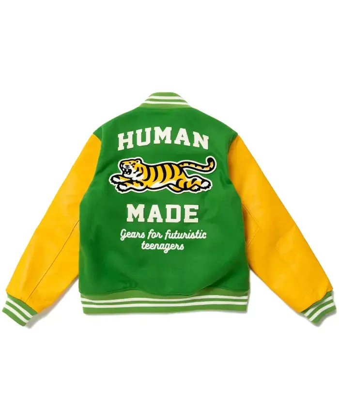 Human Made Green Letterman Varsity Jacket