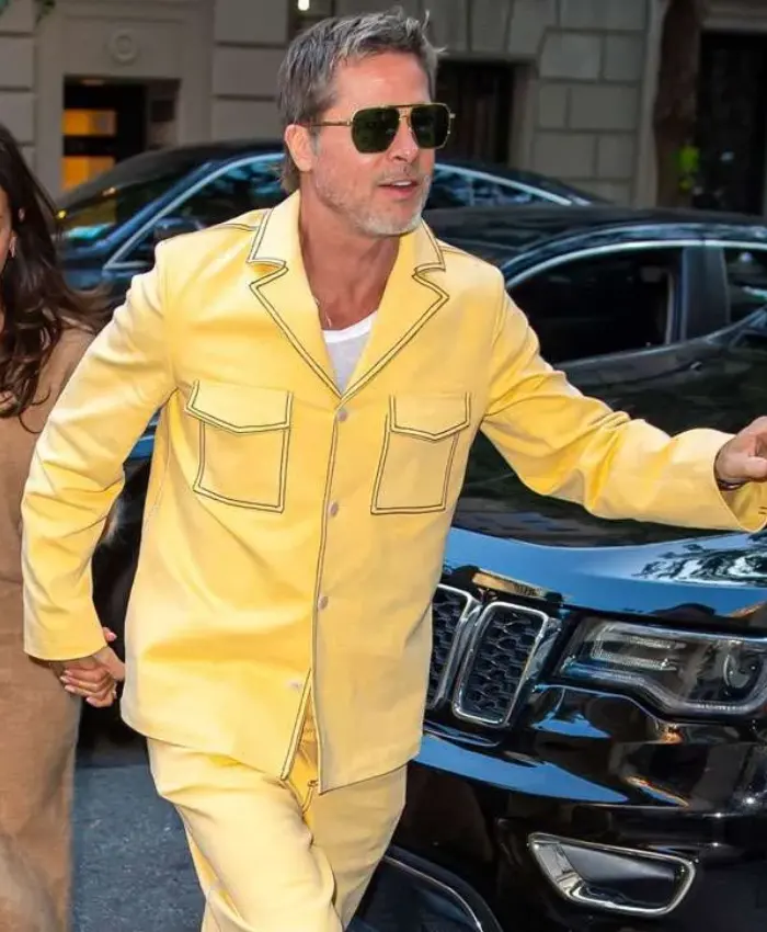 Vintage Yellow Brad Pitt Suit