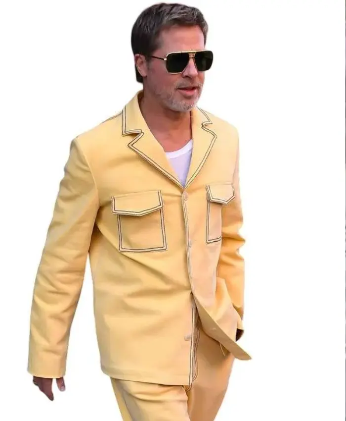 Vintage Yellow Brad Pitt Suit