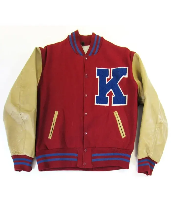 Kansas Jayhawks Red Letterman Varsity Jacket