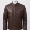 Eddie Brock Venom Distressed Brown Leather Jacket