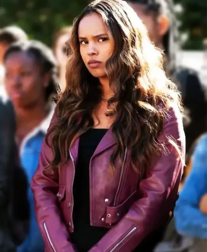 Jessica Davis 13 Reason Why Biker Jacket