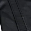 Erin Men's Black 3/4-Length Leather Jacket With Cognac Details