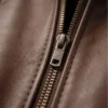 Women’s Cognac Slim Fit Brown Leather Long Coat