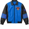 New York Knicks Sydney Sweeney Finals Champions Blue and Black Jacket