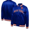 New York Knicks Throwback Wordmark Raglan Blue Jacket