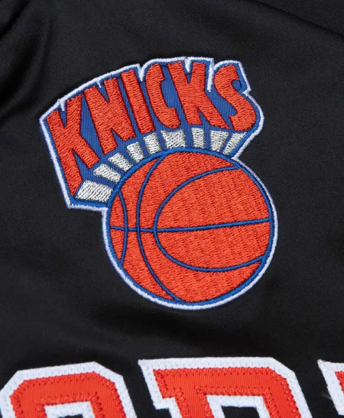 New York Knicks Throwback Wordmark Raglan Jacket On Sale