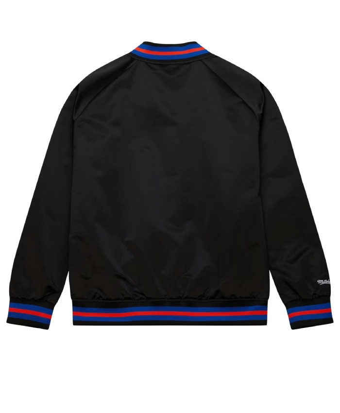 New York Knicks Throwback Wordmark Raglan Jacket Sale